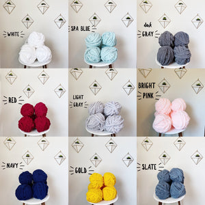 Chunky Chenile yarn options