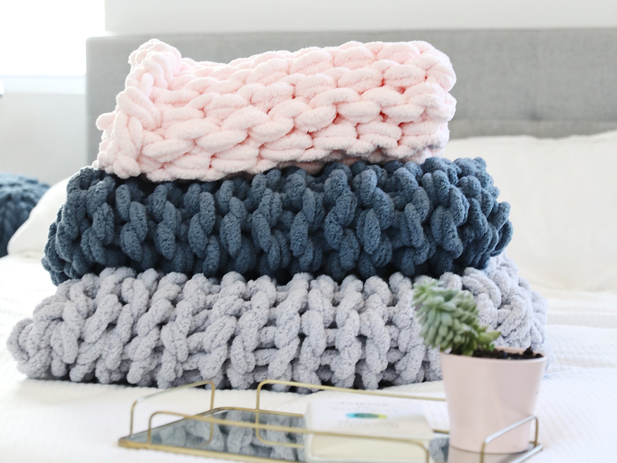  Chunky Knit Blanket Kit